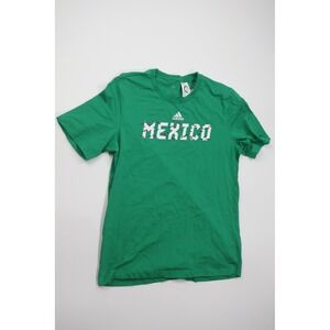 Adidas Mexico T-Shirt FIFA World Cup 2022 Medium Green Cotton Soccer Fan Gear